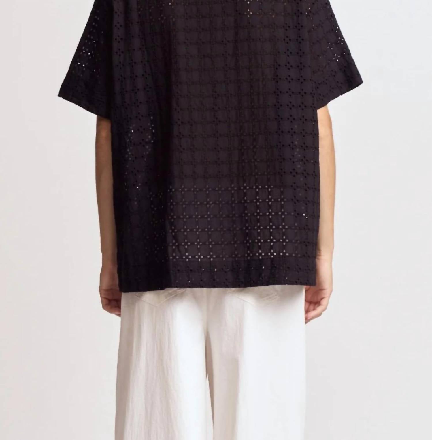Grade & Gather - Short Sleeve Eyelet Top