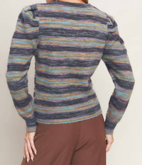 Flying Tomato - Stripe Puff Sweater
