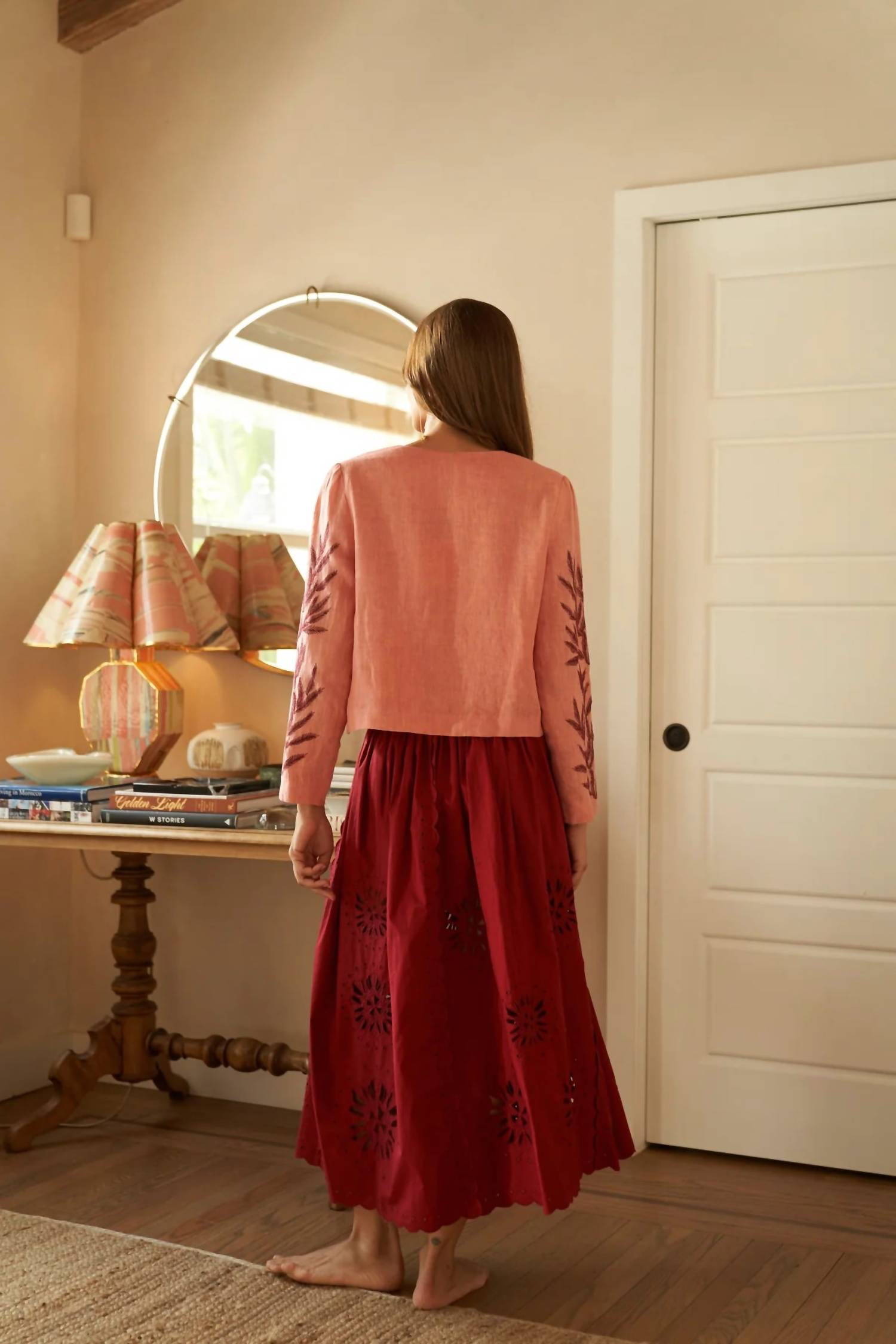 CAROLINA K Women's Ali Jacket in rose - women's jacket - alternate view