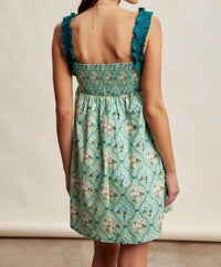 Listicle - Floral Ruffle Strap Mini Dress
