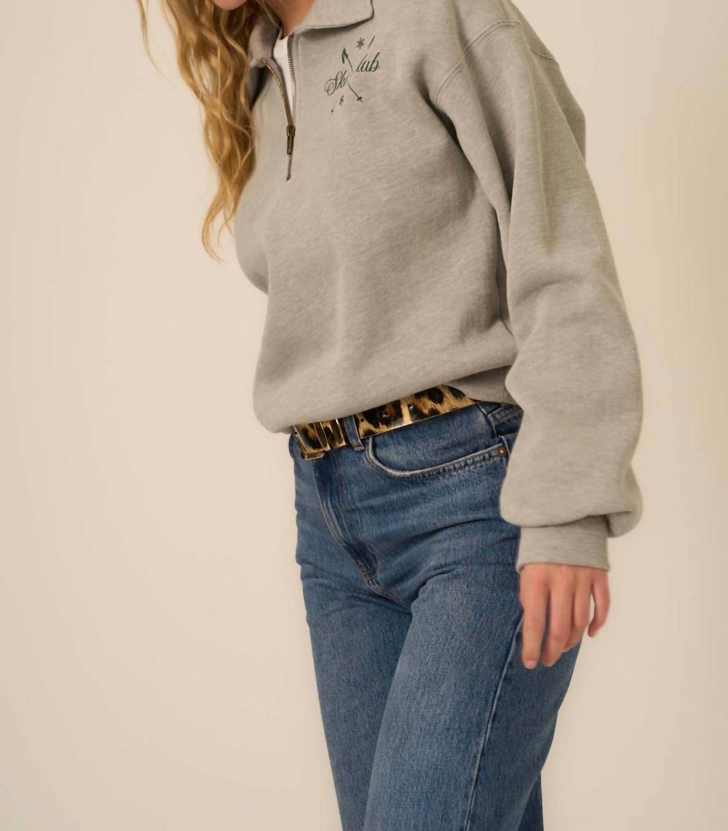 Project Social T - Ski Club Half Zip Sweatshirt
