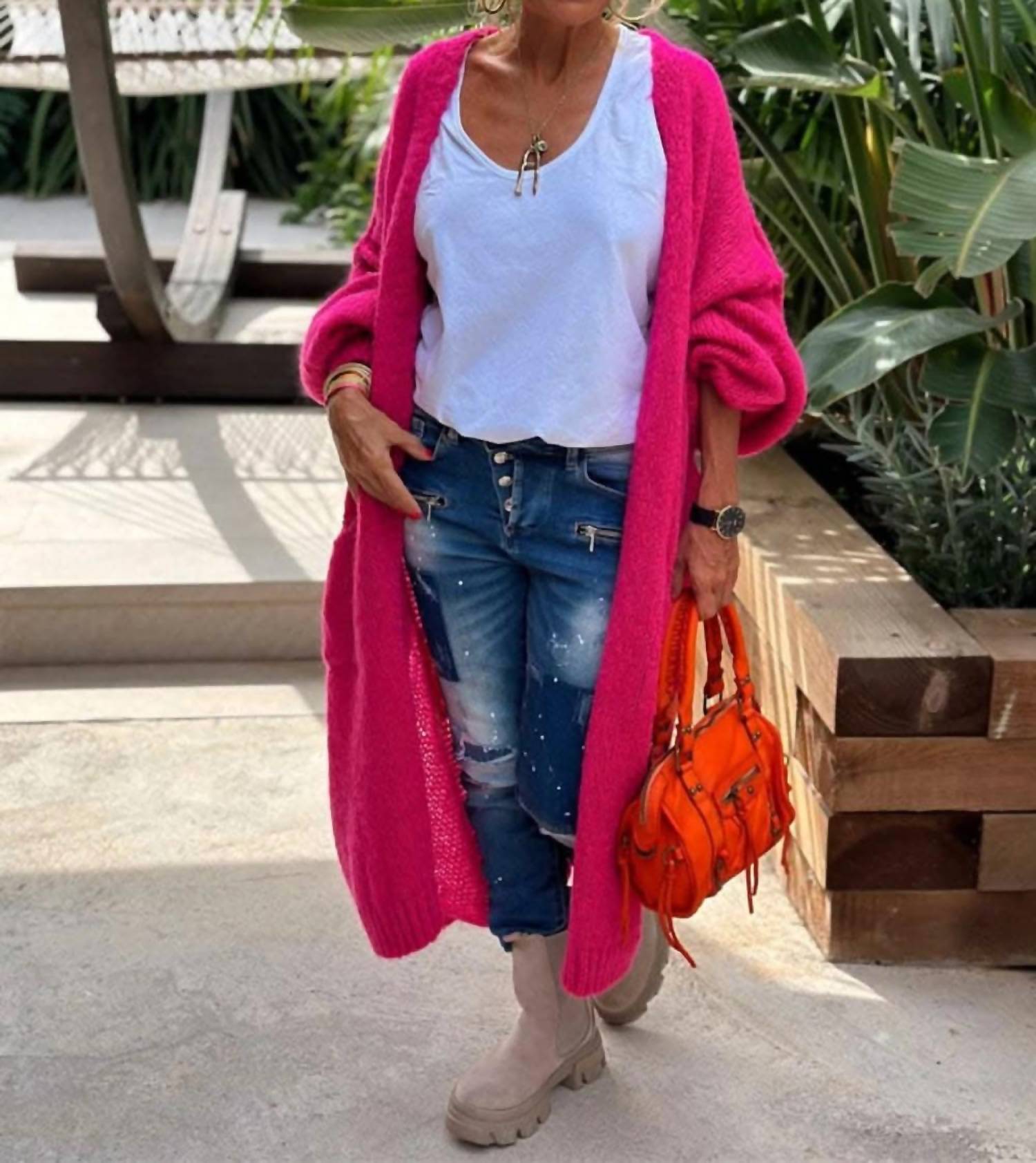 Trendsi - Chic Long Sleeve Cardigan
