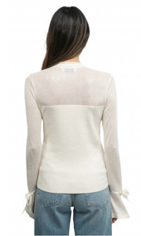 Greylin - Valerie Sheer Yolk Knit Top