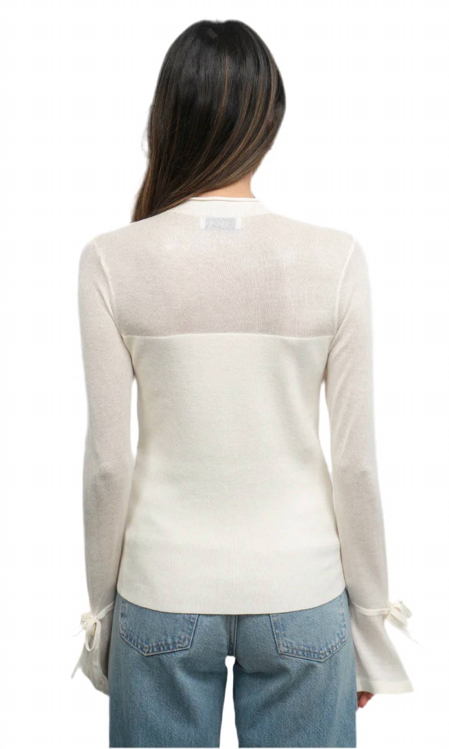 Greylin - Valerie Sheer Yolk Knit Top