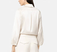 Luisa Cerano - Button Front Satin Blouse