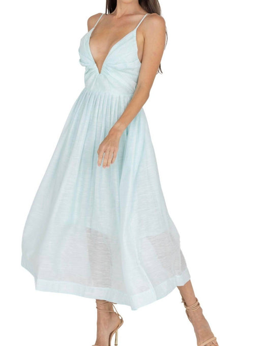 Akalia - Adeli V Neck Midi Dress