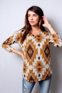 Good Stuff Apparel - V Neck Stripe Top