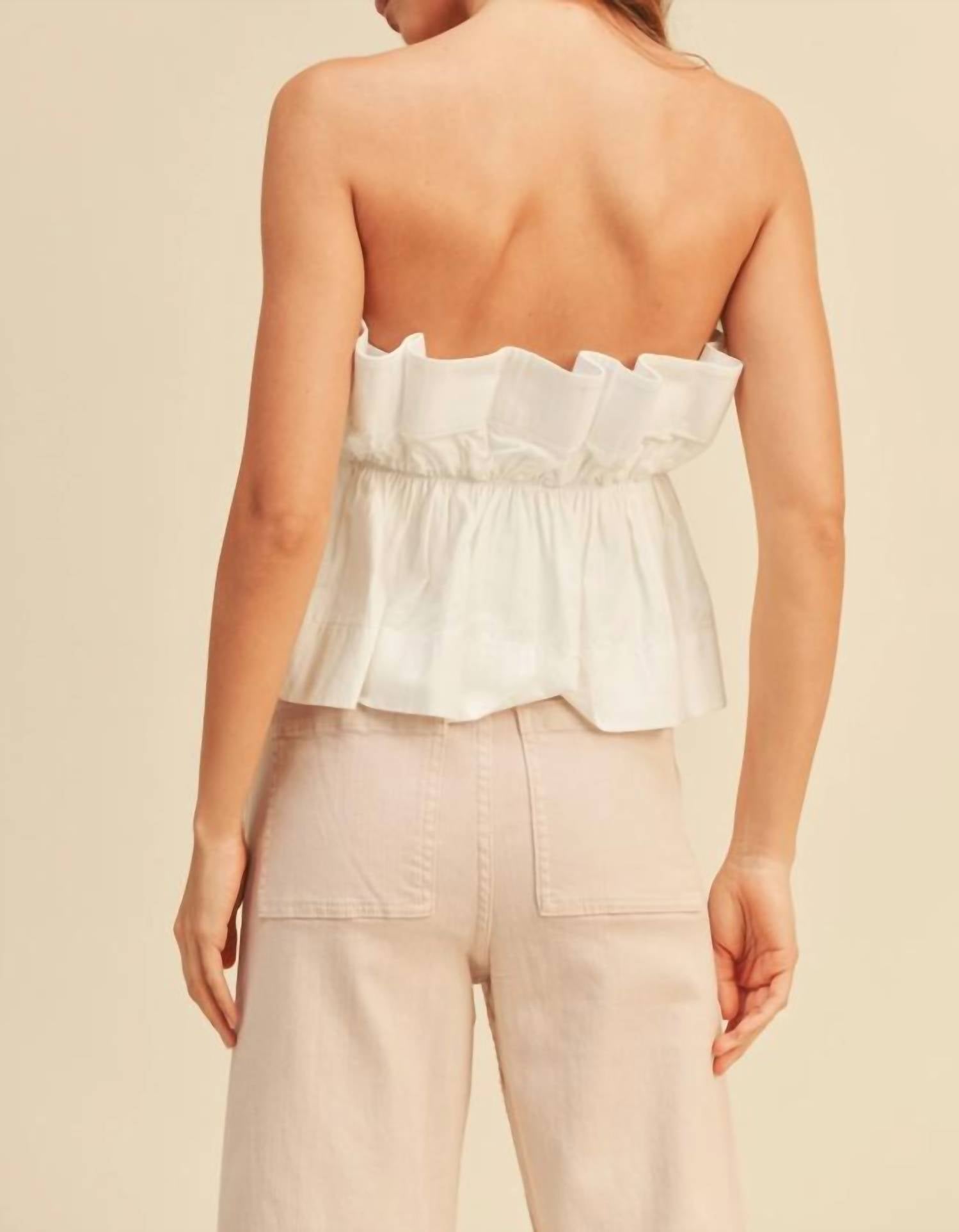 Miou Muse - Textured Fabric Tube Top