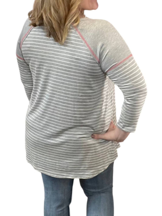 Honeyme - Stripe Raglan Tee