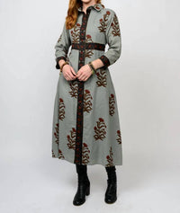 Ivy Jane - Double Button Bordered Maxi Dress