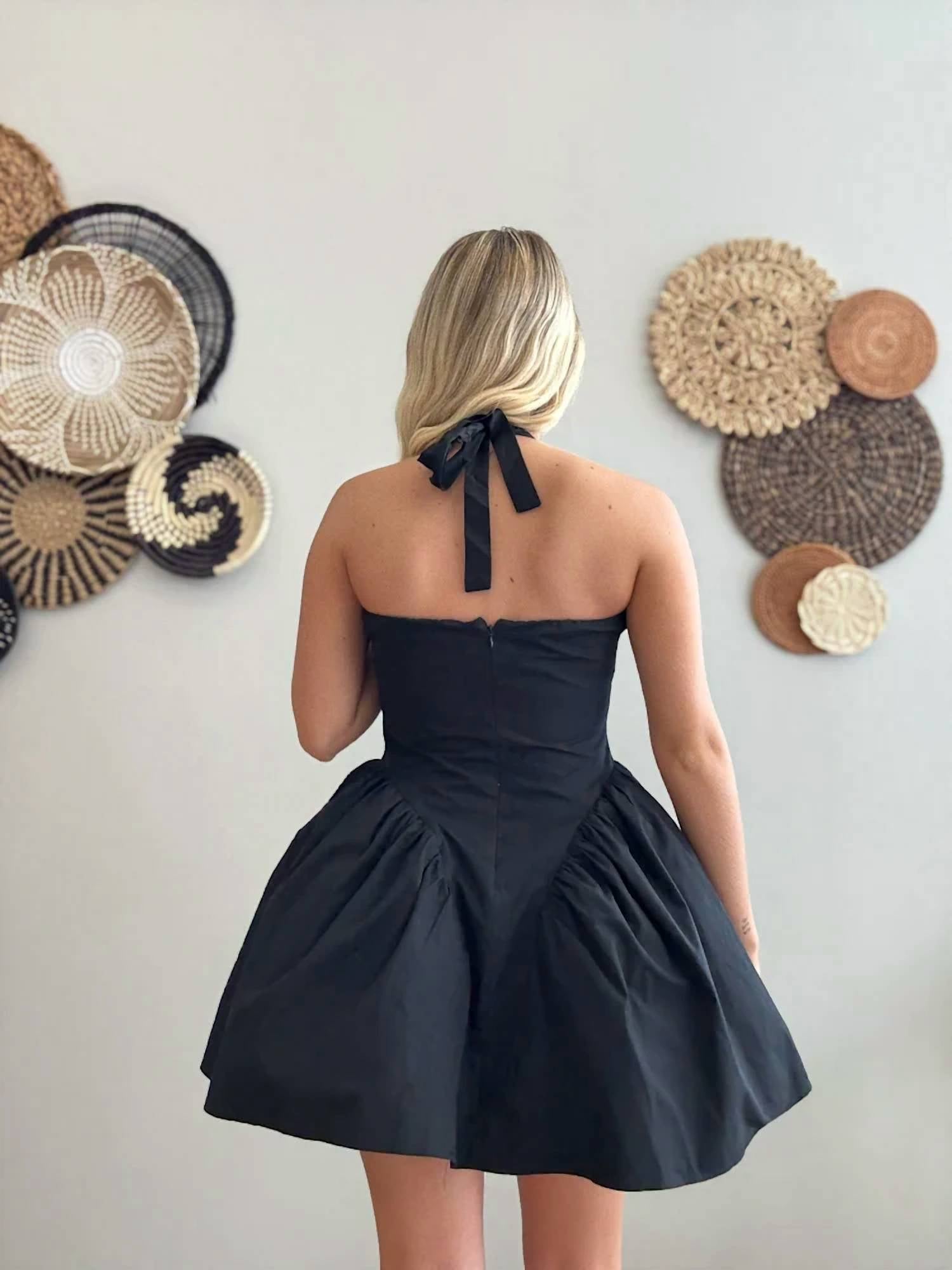 Better Be - Women's Backstage Halter Bubble Dress