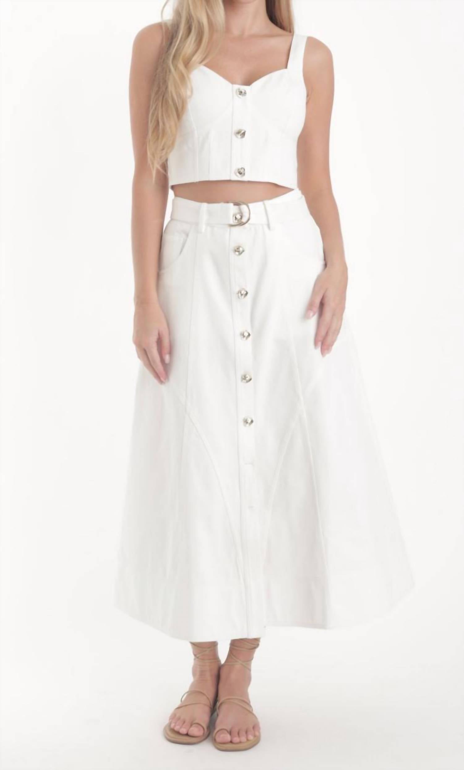 Karina Grimaldi - Saro Denim Skirt