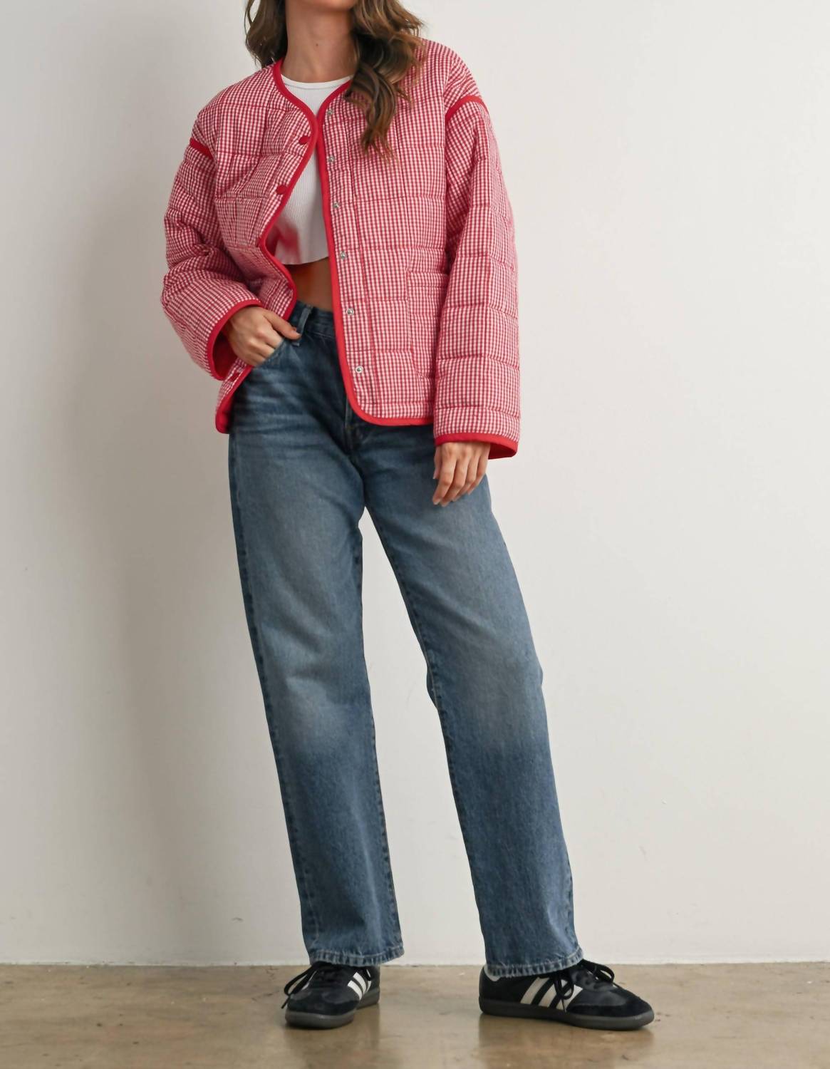 Buttermelon - Buttoned Quilted Puffer Jacket