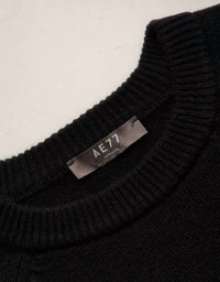 AE77 Women’s Cashmere Boxy Sweater in black - women's sweater - view 6