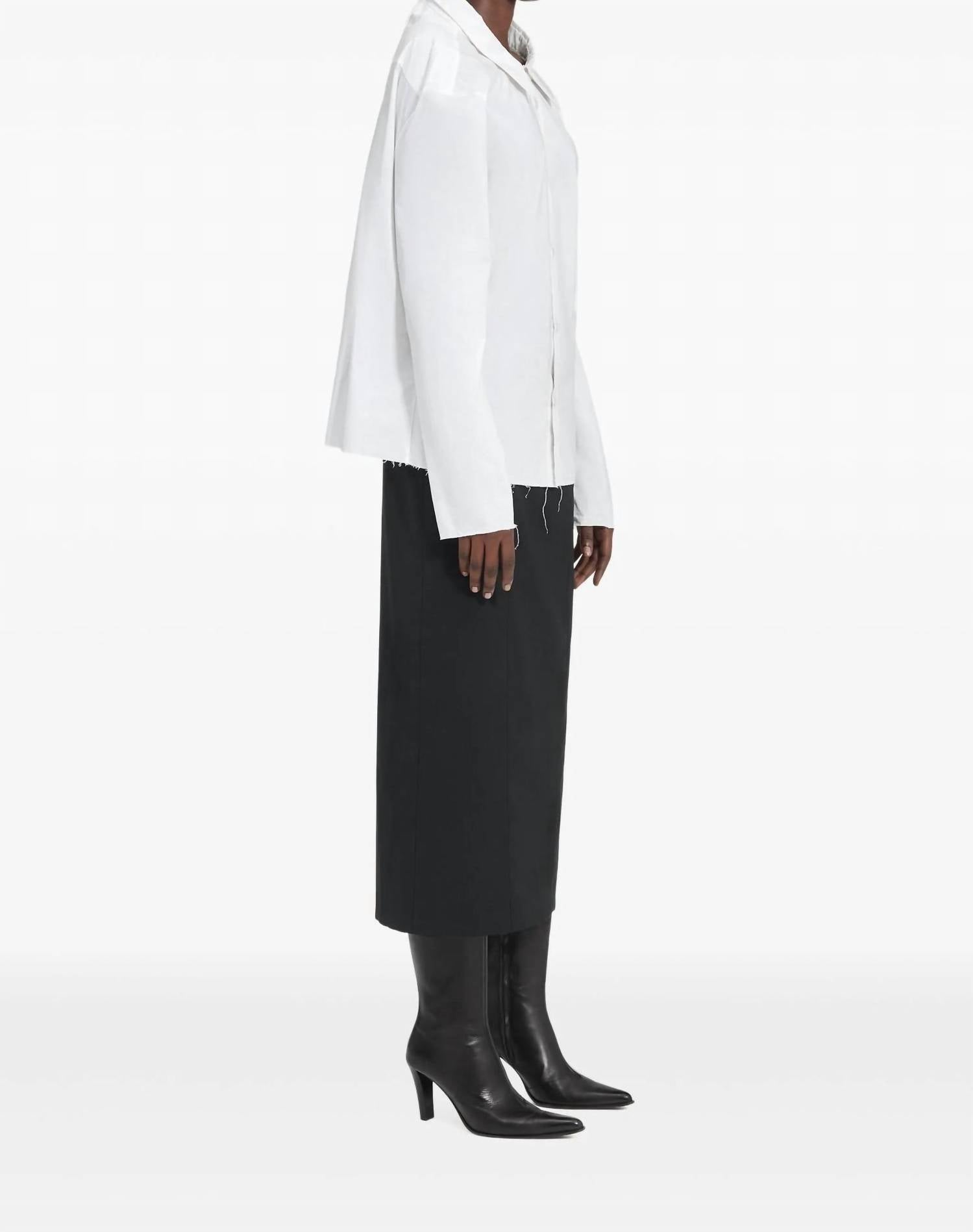 Maison Margiela Women's Long-sleeved Shirt in white - women's long sleeve top - alternate view