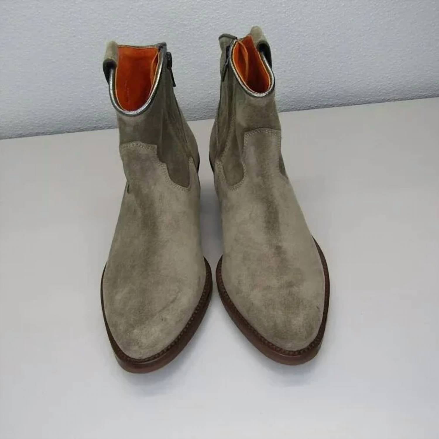 PENELOPE CHILVERS Women's Cassidy Comfort Leather Boots in gray - women's shoe - detail view
