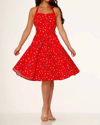Orchid Bloom - Halter Swing Dress