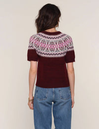 heartloom Ellery Sweater in merlot - women's sweater - detail view