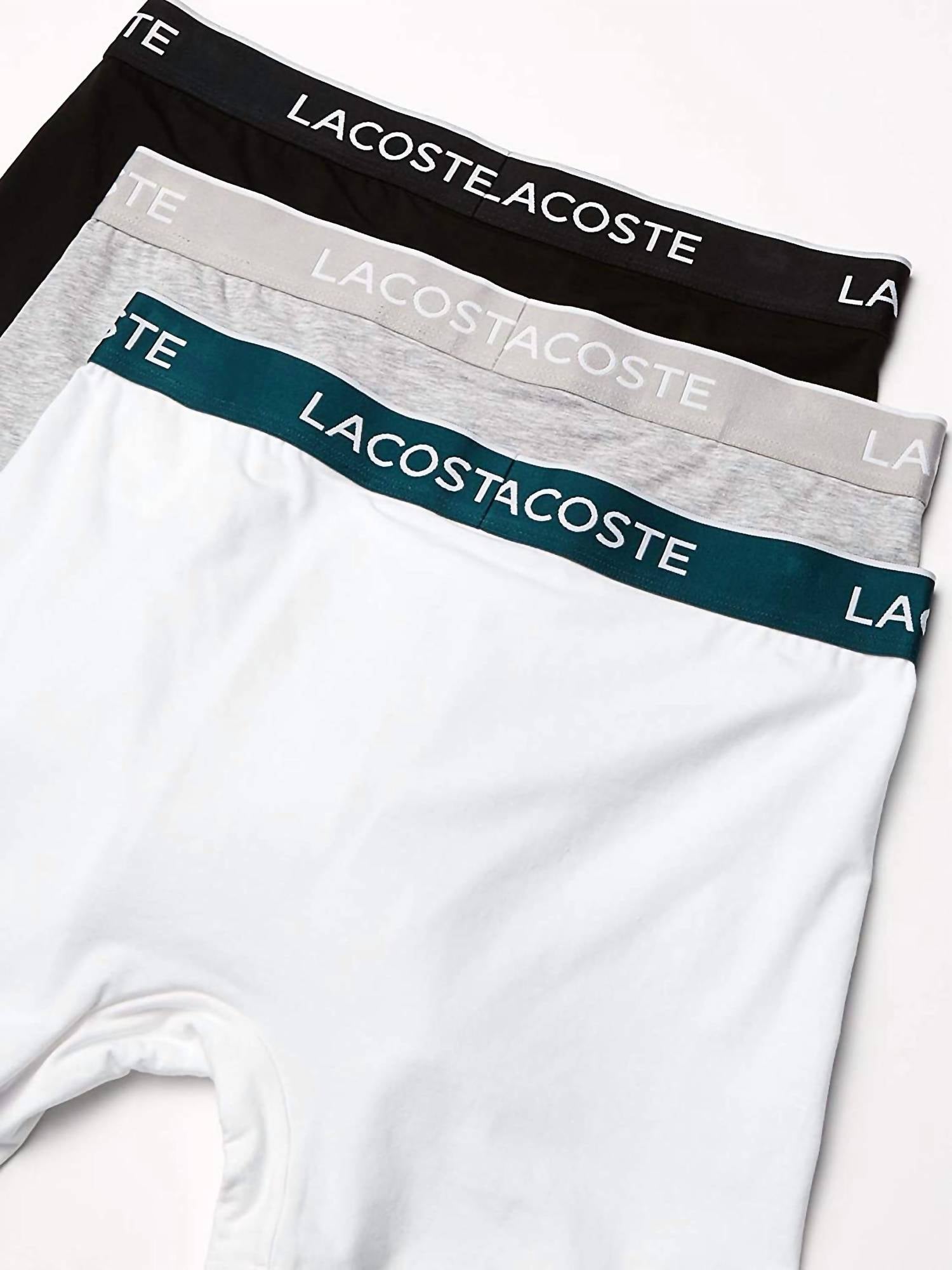 Lacoste - Men's Classic Cotton Stretch Boxer Briefs - 3-pack