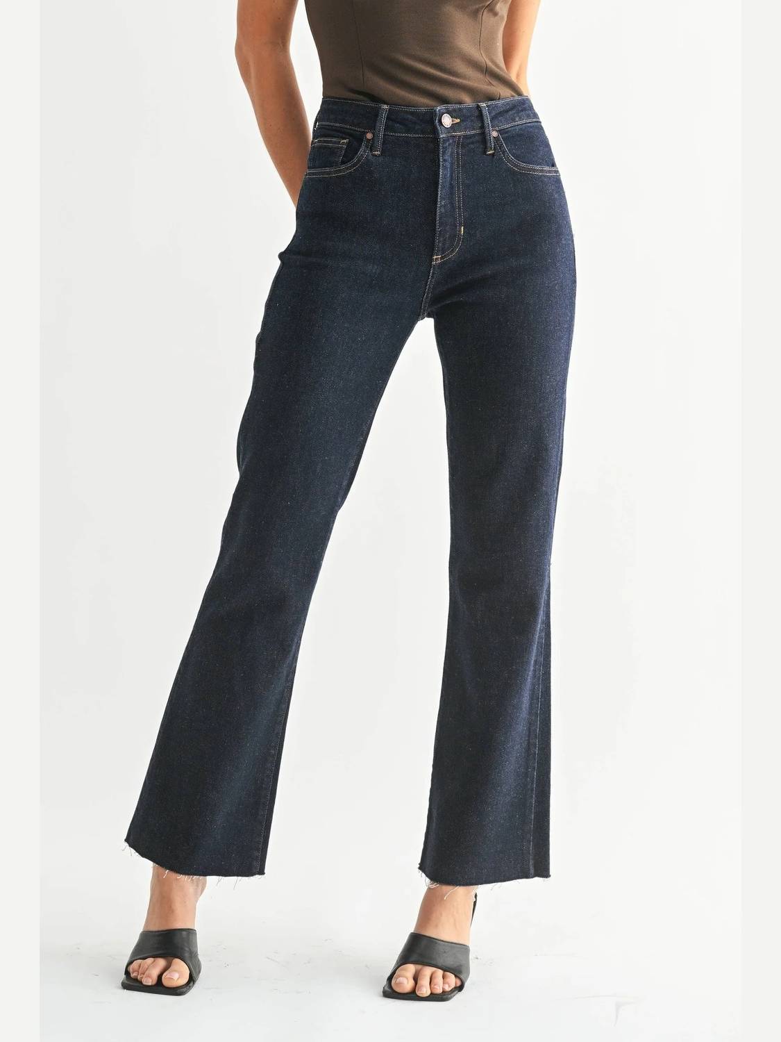 Just Black Denim - Cropped Flare Jeans