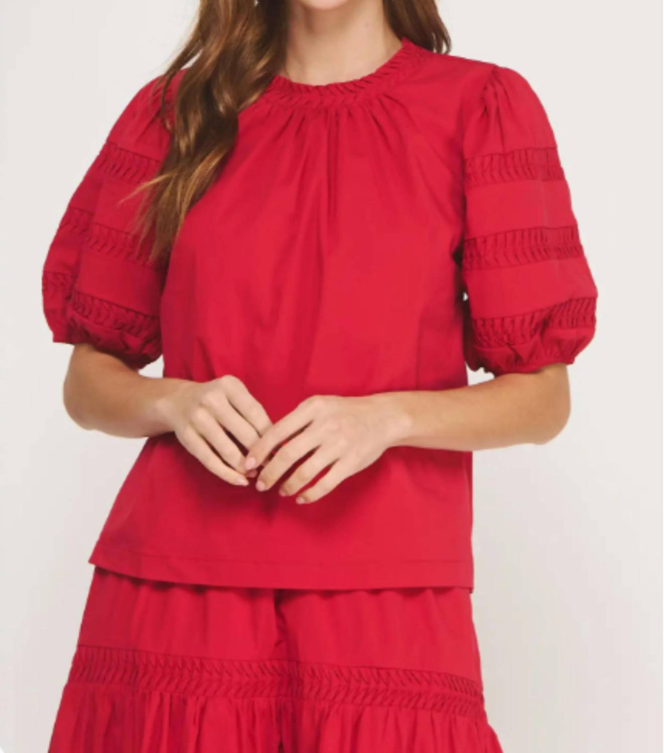 Strut & Bolt - Pintuck Sleeve Top