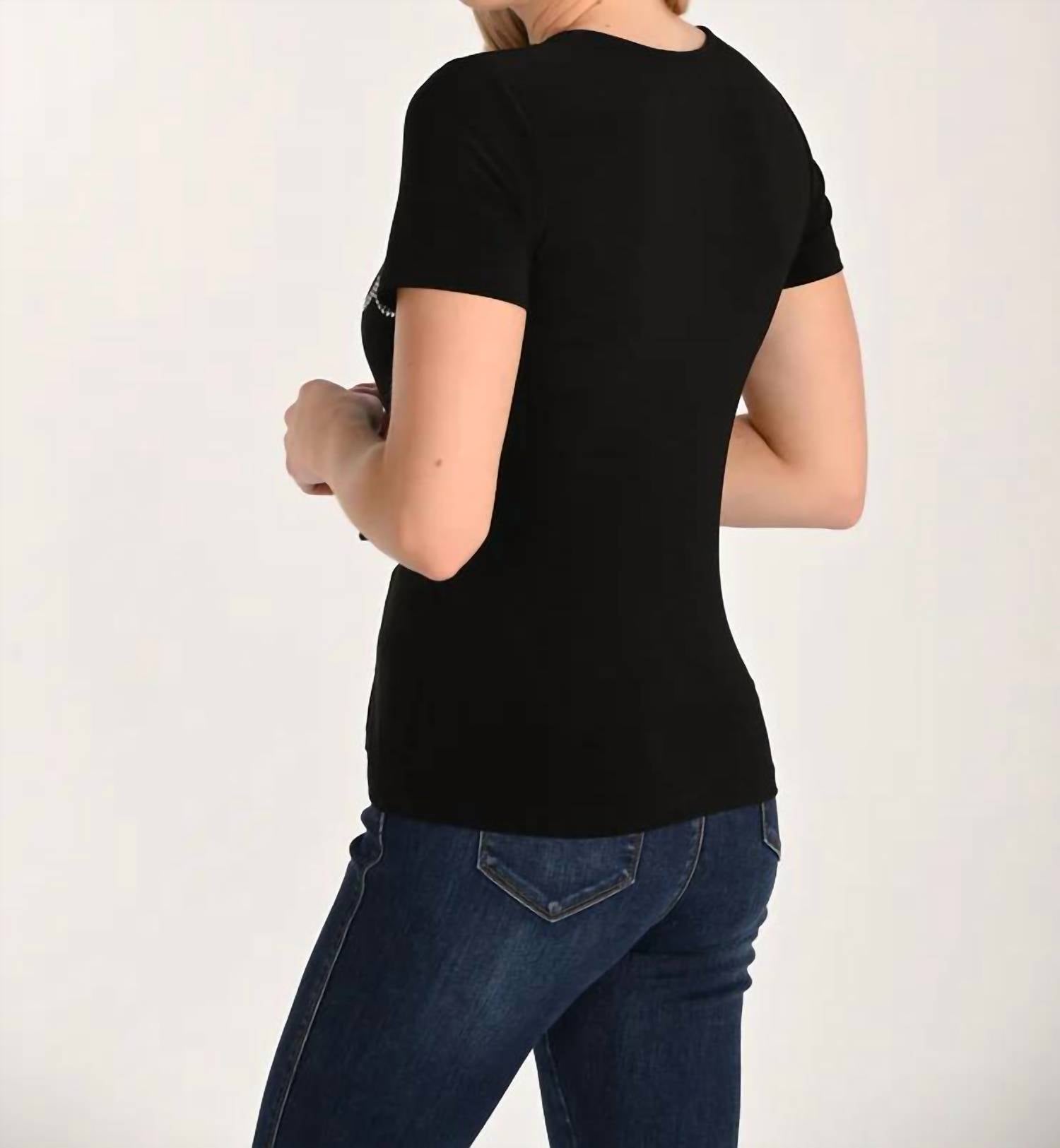 Frank Lyman - Susette Short Sleeve Sequin Floral Top