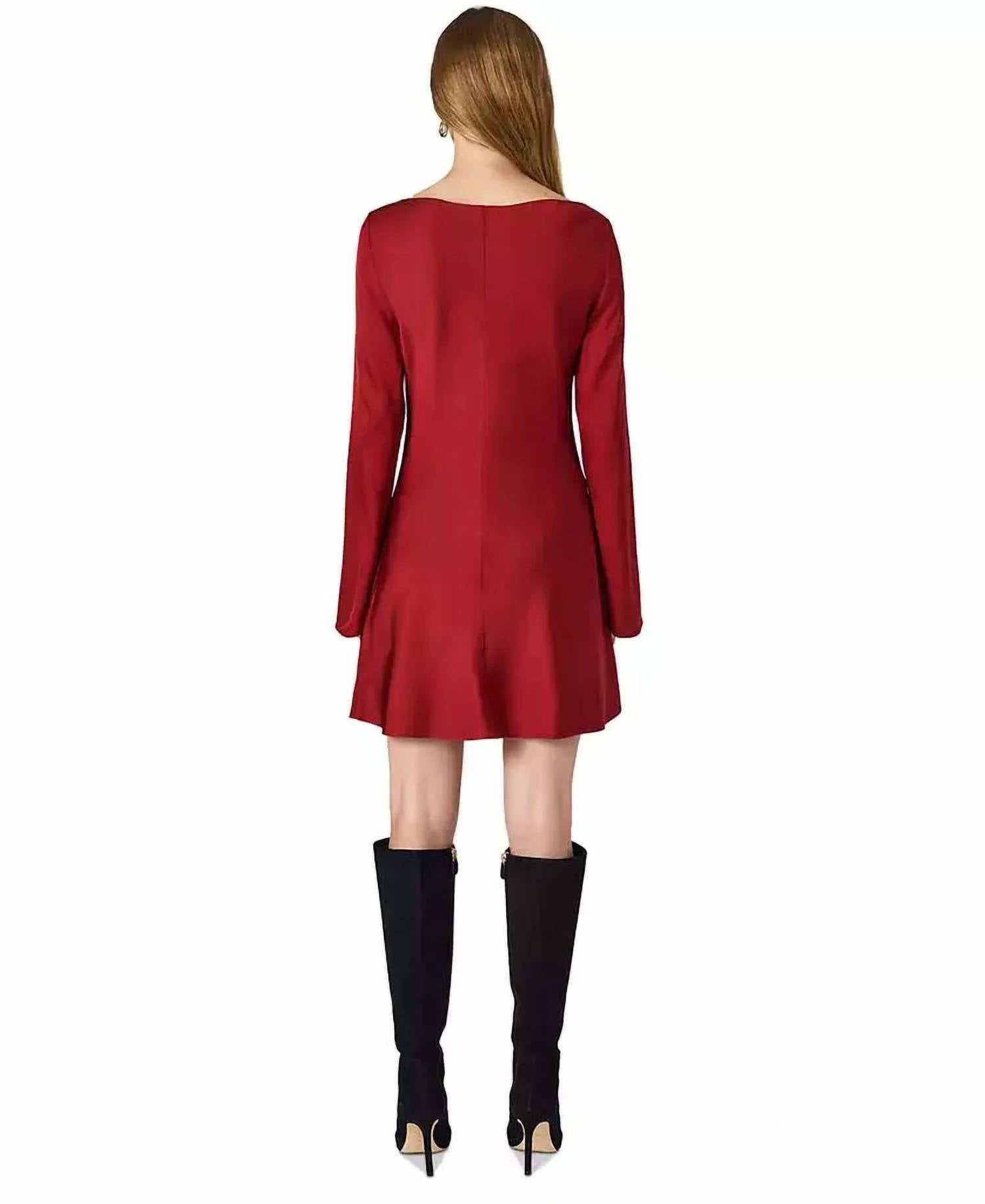 French Connection - Ennis Satin Long Sleeve Mini Dress