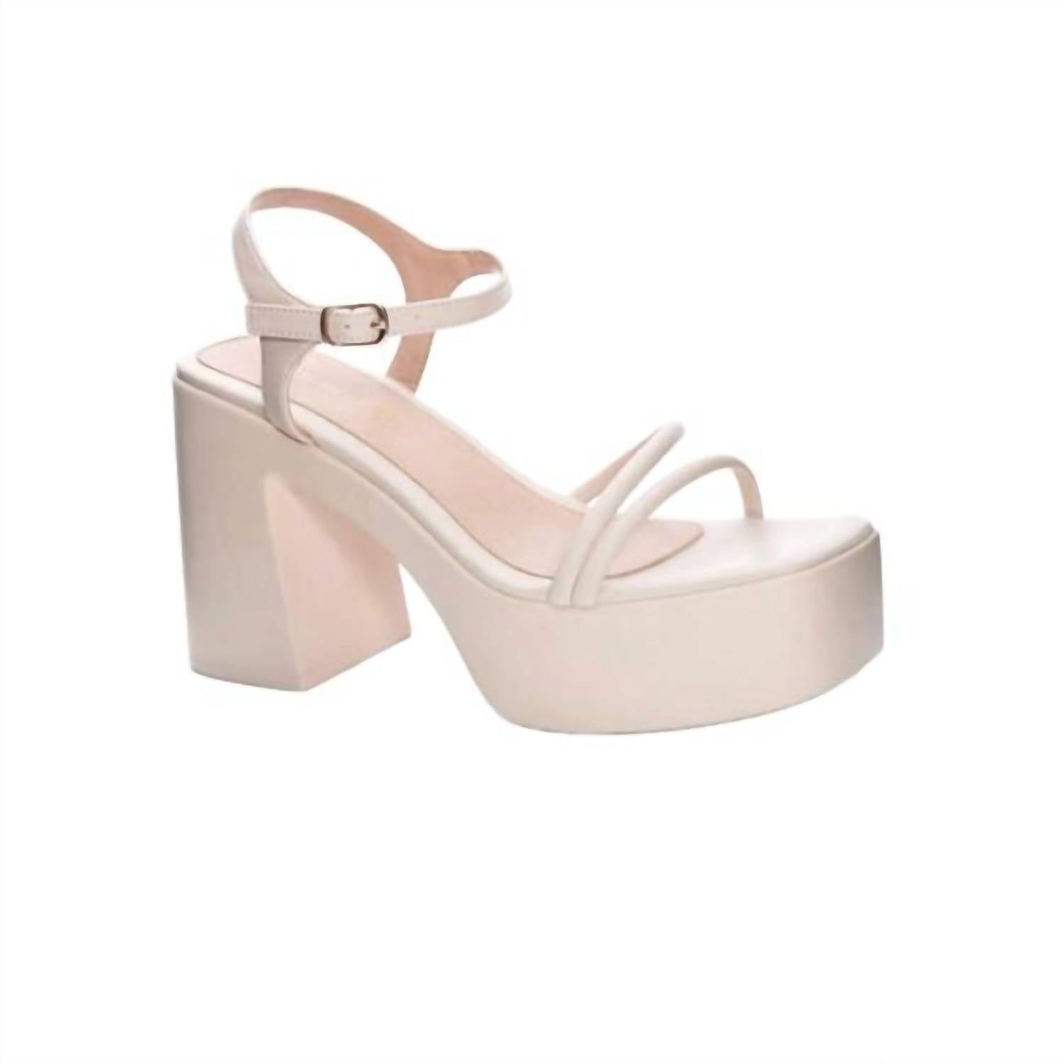 CHINESE LAUNDRY Women's Avianna Platform Sandal in cream - women's sandal