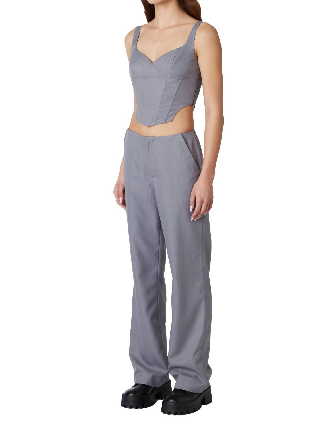 Nia - Eloise Pin Stripe Low Rise Pants