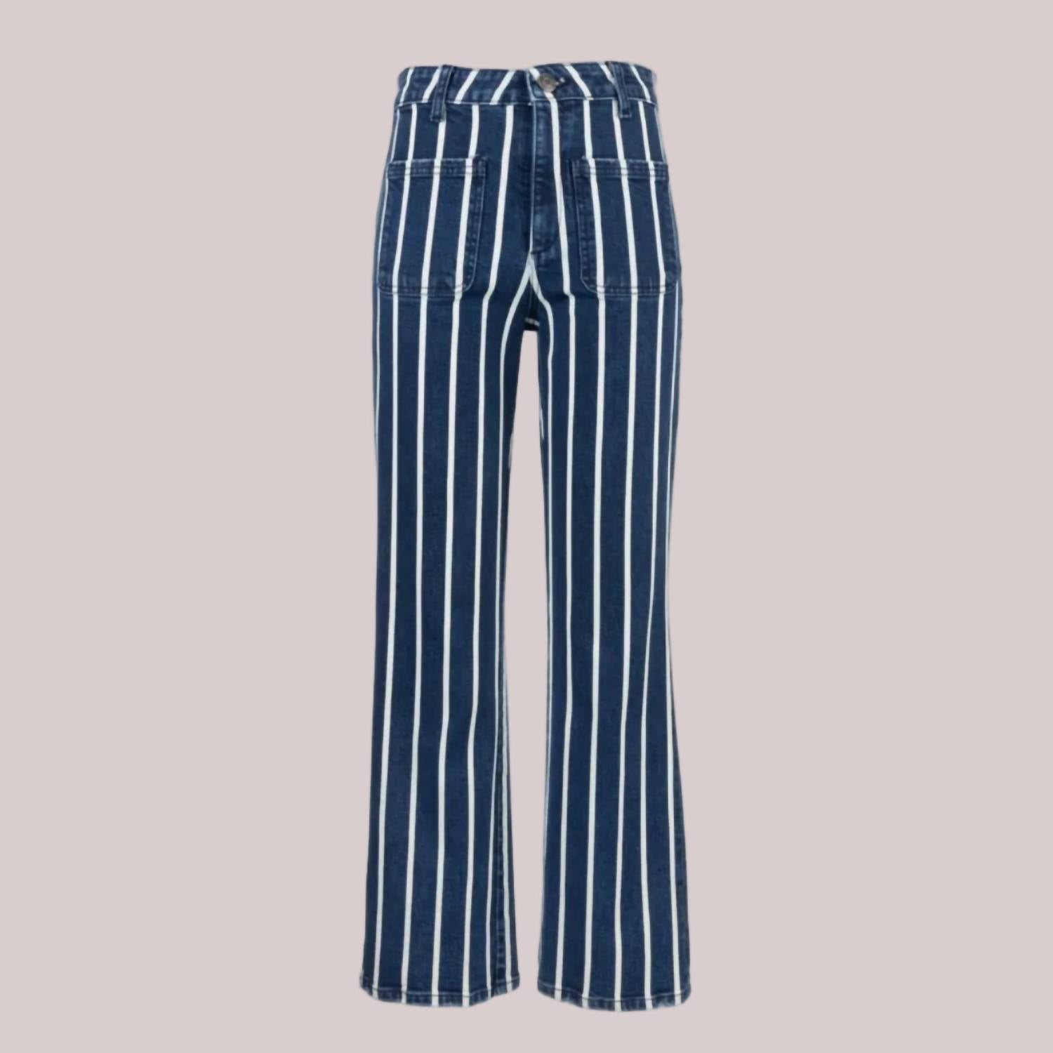 KUT FROM THE KLOTH Kelsey High Rise Ankle Flare Jean in indigo white - women's jeans - view 4