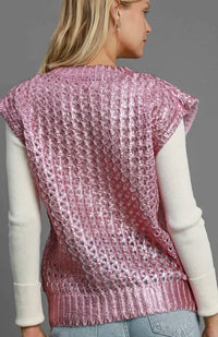 Umgee - Iridescent Knit Vest