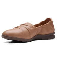 Clarks Women's Jenette Ruby Flats in praline leather - women's flats - alternate view