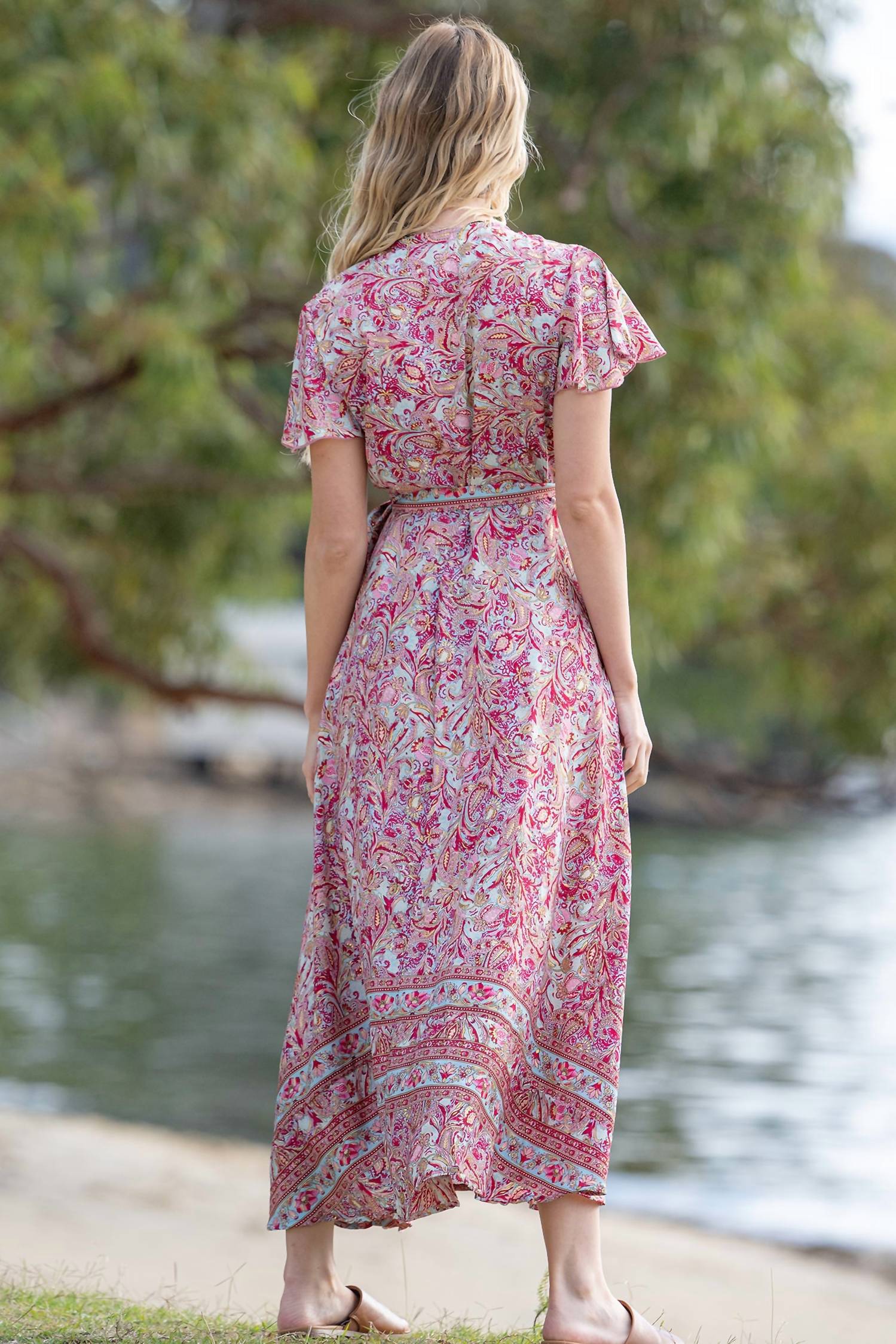 Cienna - Cleo Short Sleeve Wrap Dress