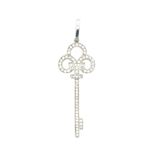 Aamiaa - 0.45 Carat Natural Diamond Clover Key Pendant