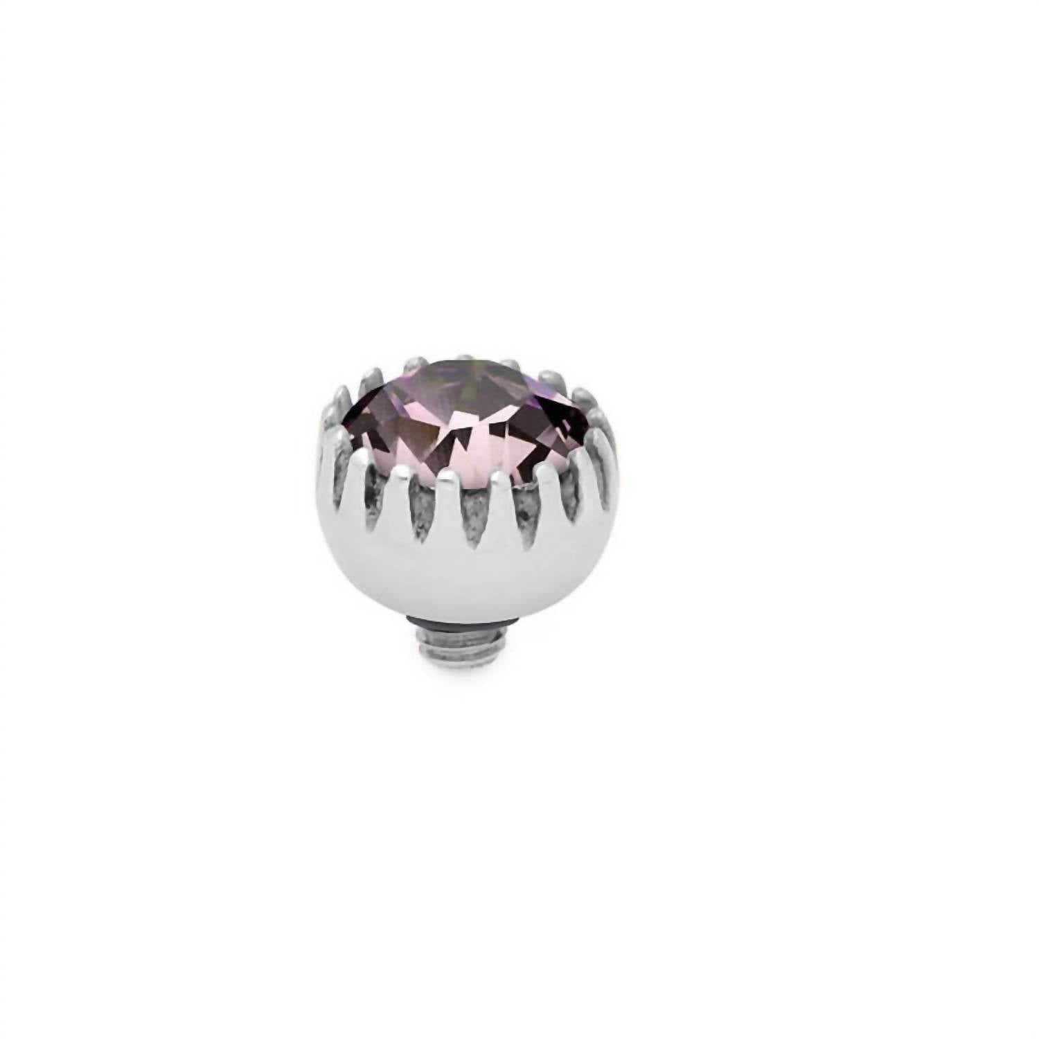 Qudo Women's London 8mm Jewelry Topper in silver purple - women's jewelry