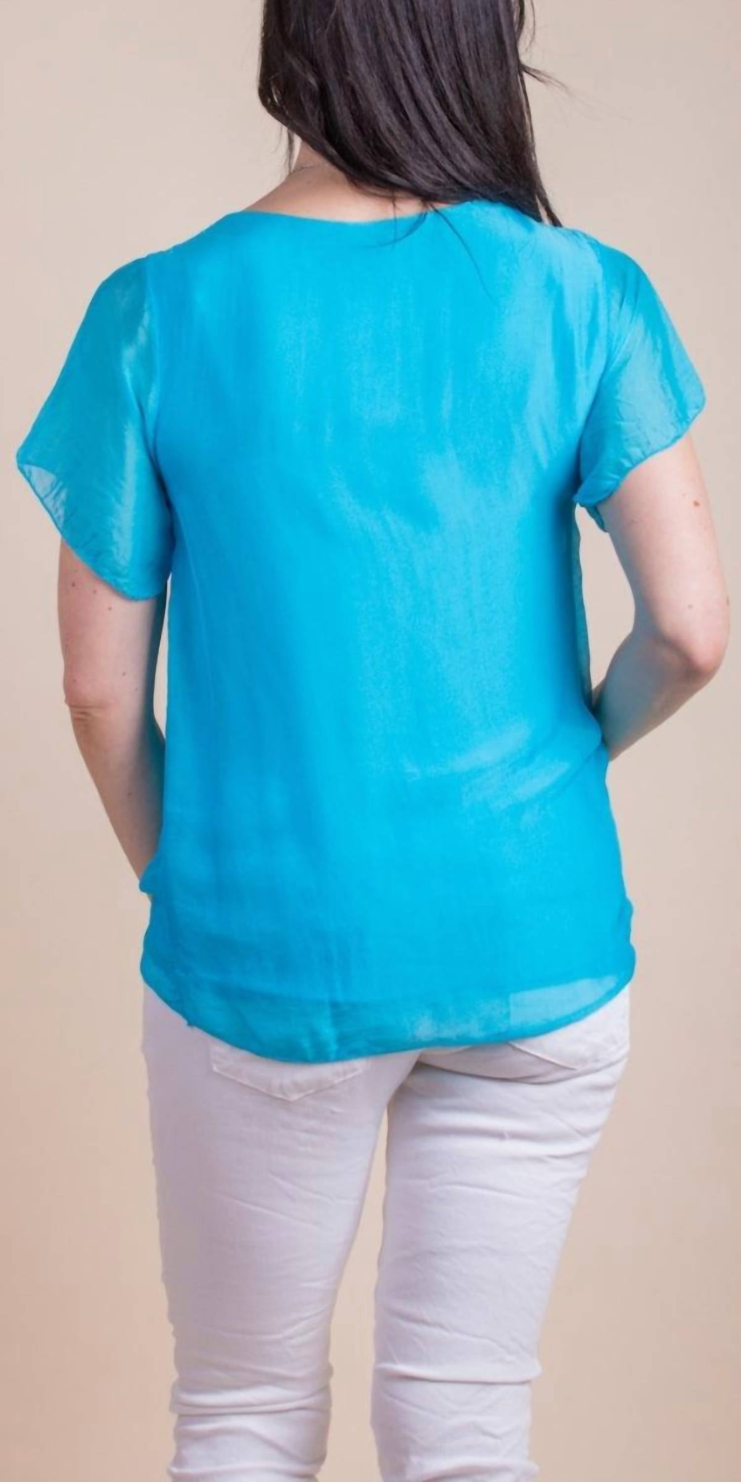 Gigi Moda - Nizza Short Sleeve Silk Top