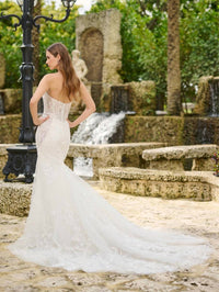 House Of Wu - Fully beaded embroidered lace gown