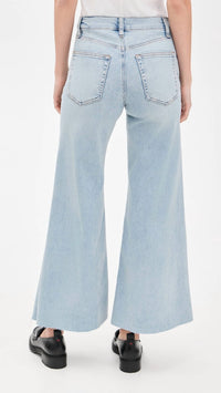 FRAME Le Palazo Crop Jean in tribute raw after - women's jeans - detail view