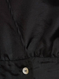 forte forte Habotai Silk Crossed Top in black - women's blouse - alternate view