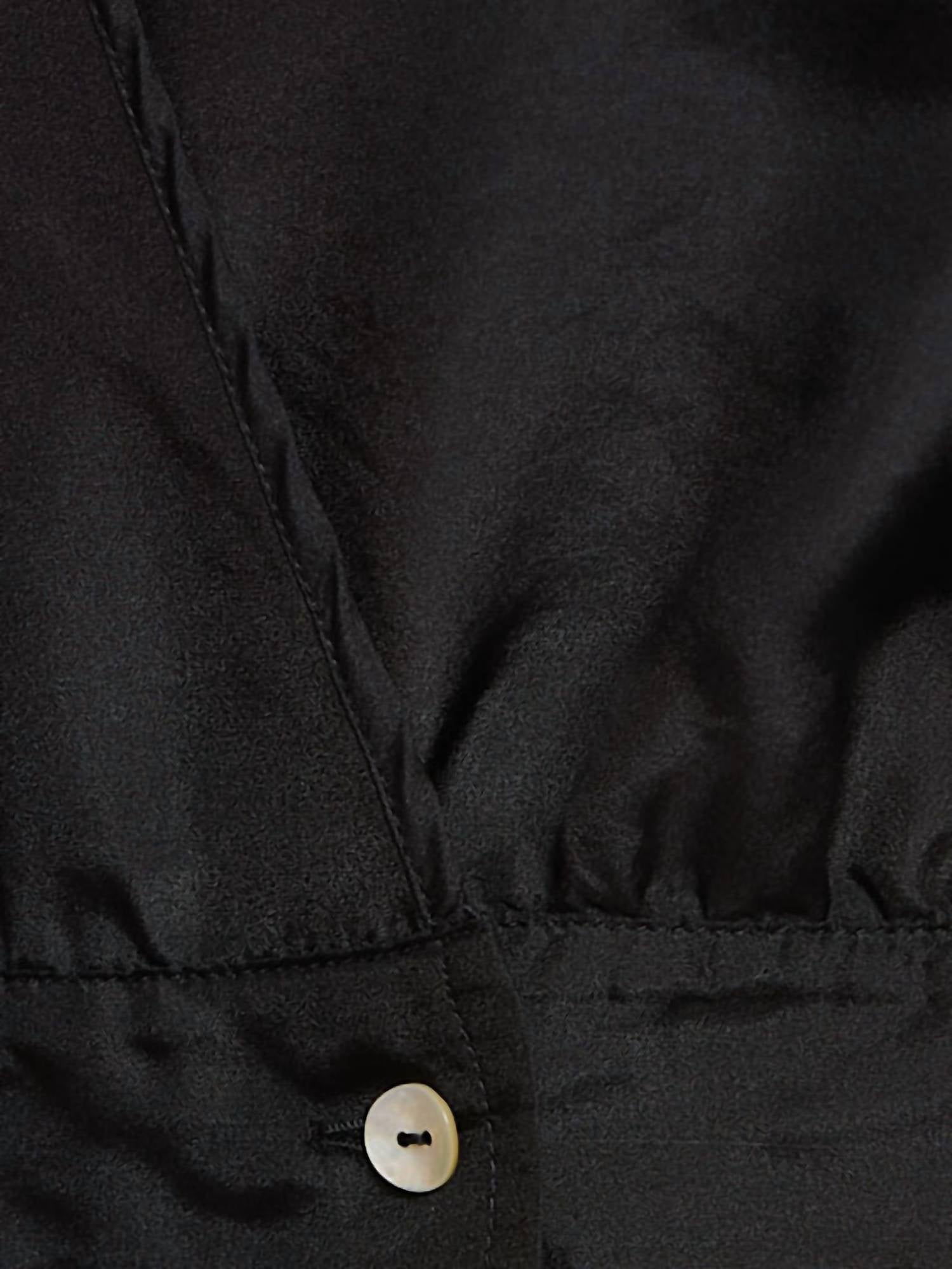forte forte Habotai Silk Crossed Top in black - women's blouse - alternate view