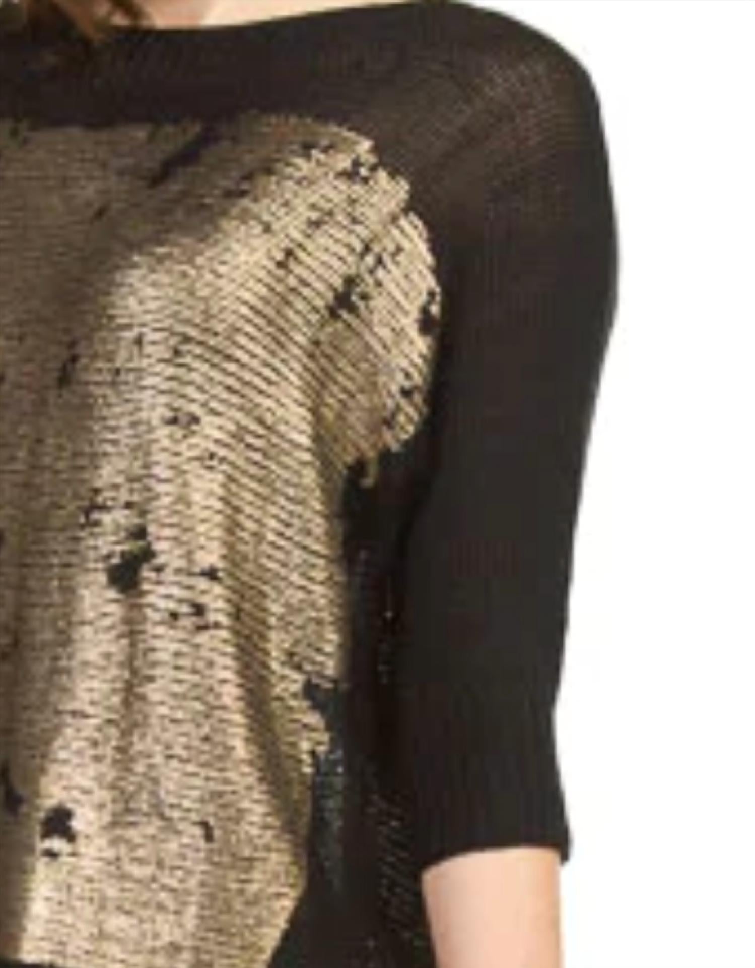 Papillon - Gold Print Sweater