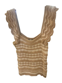 Autumn Cashmere - Women's Two Tone Tank With Flutter Sleeve