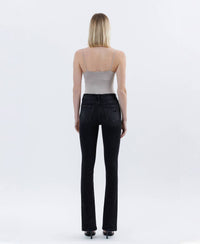 Flying Monkey - High Rise Slanted Slit Slim Bootcut Jeans