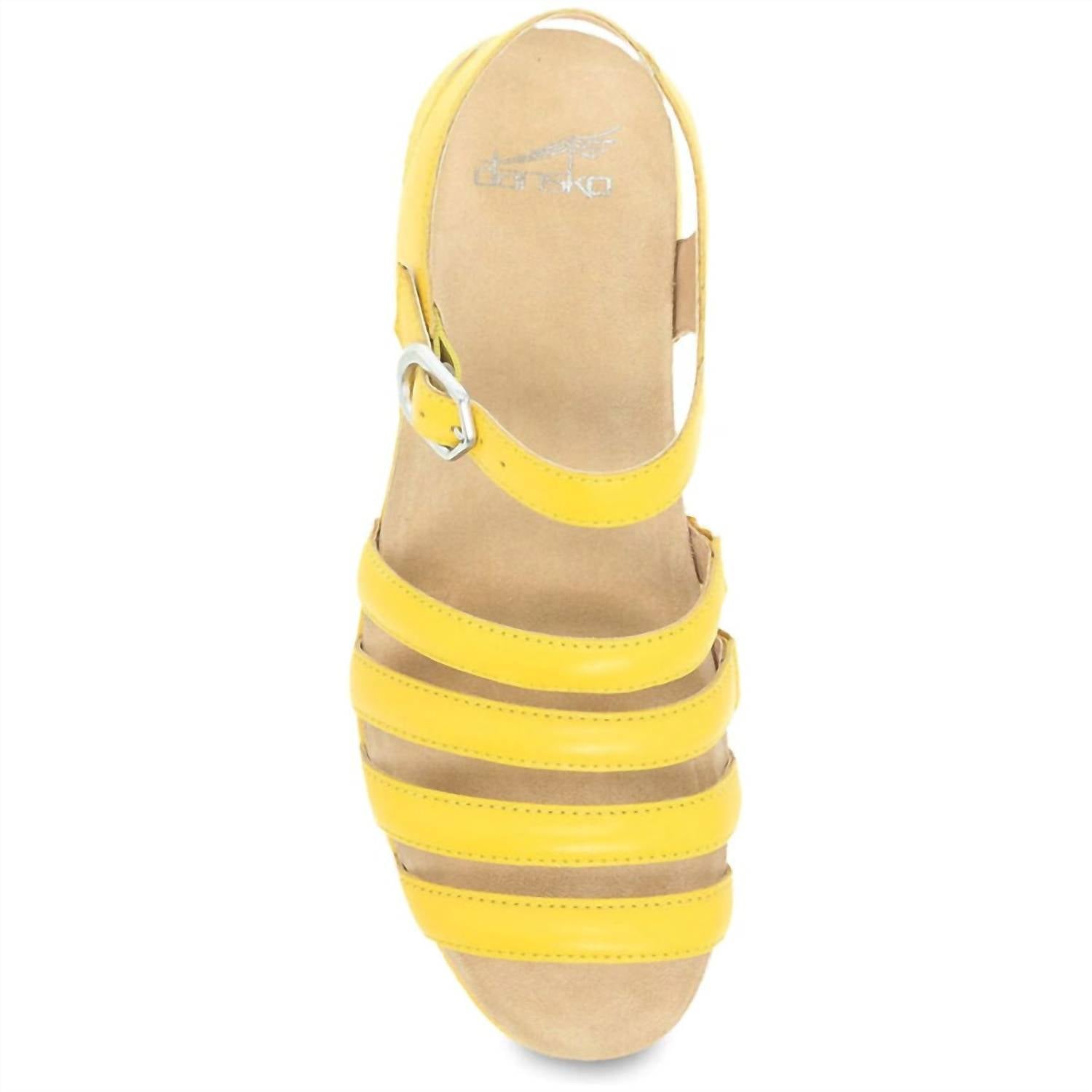 dansko Women's Roxie Sandal in yellow 1 - women's sandal - alternate view