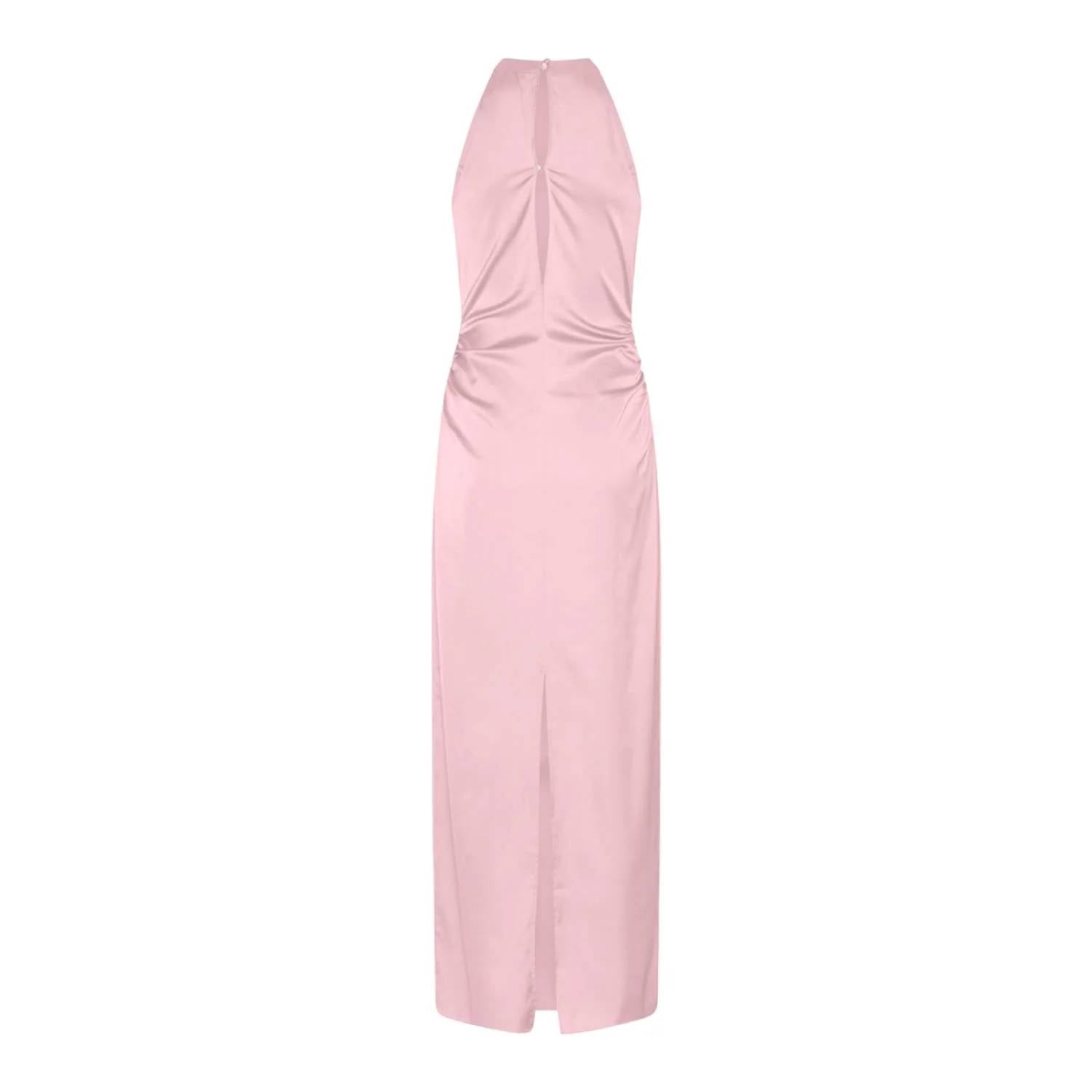 Rotate - Halterneck Ruched Maxi Dress
