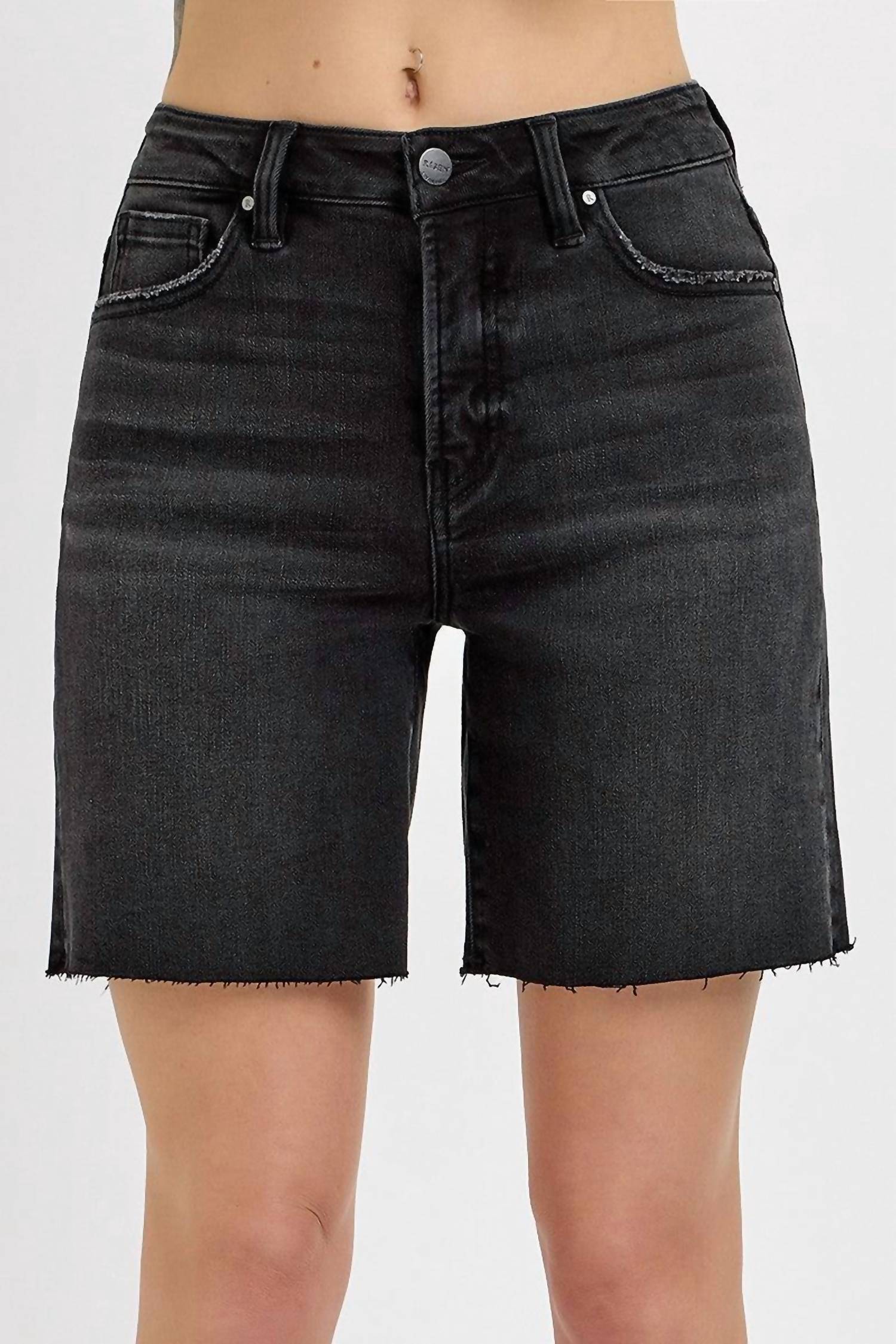 Risen - Raw Hem Tummy Control Shorts