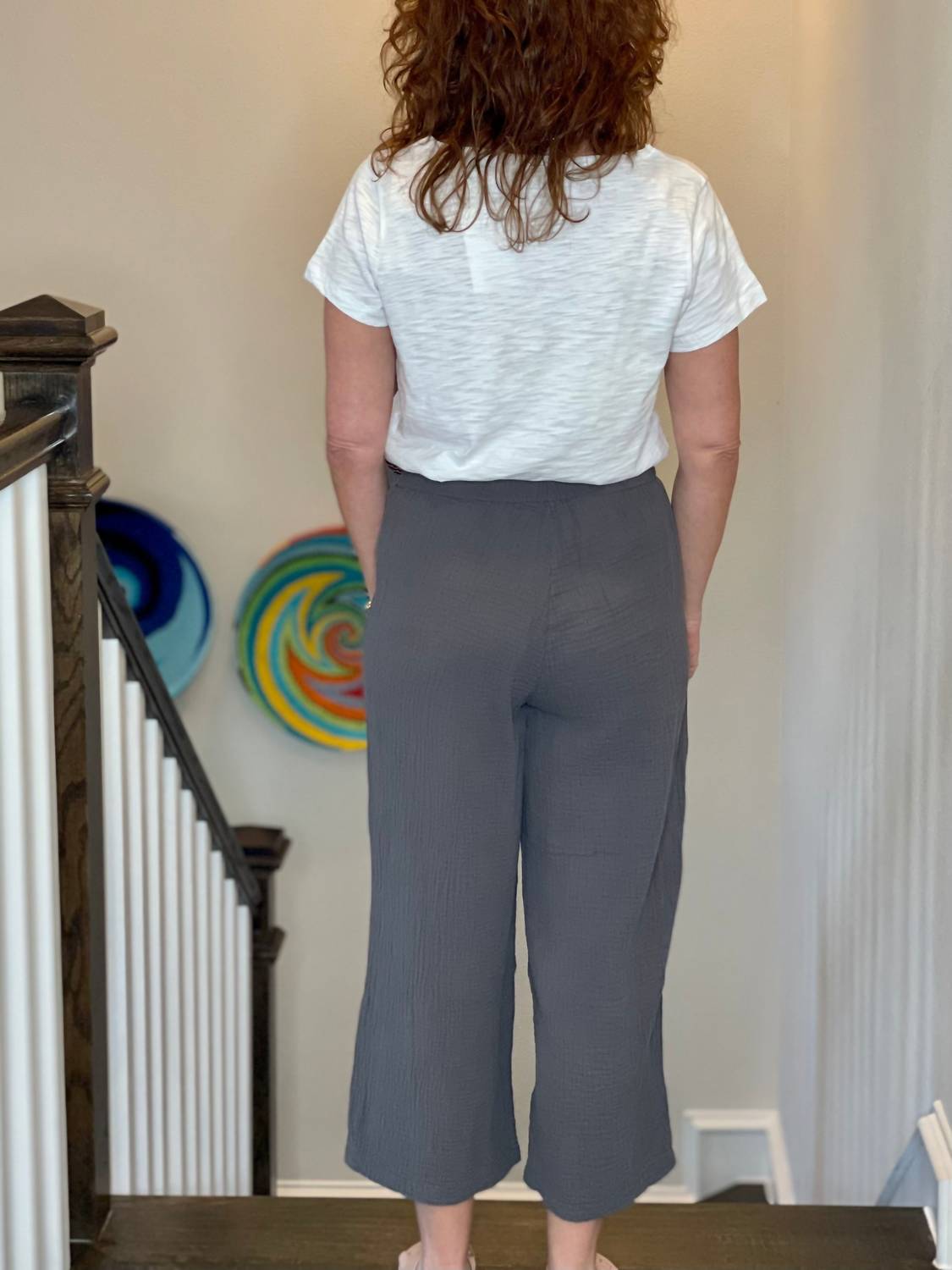 Hello Nite - Cinched Waist Gauze Pant
