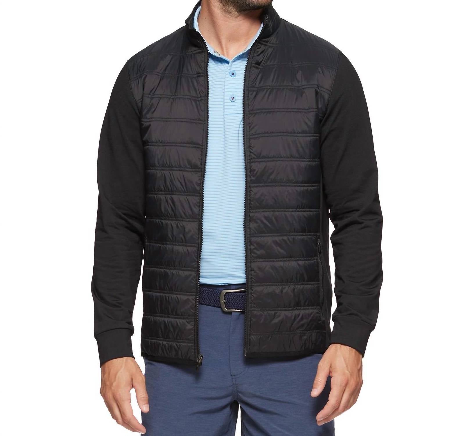 Flags & Anthem Worthington Performance Puffer Jacket in black - men's jacket