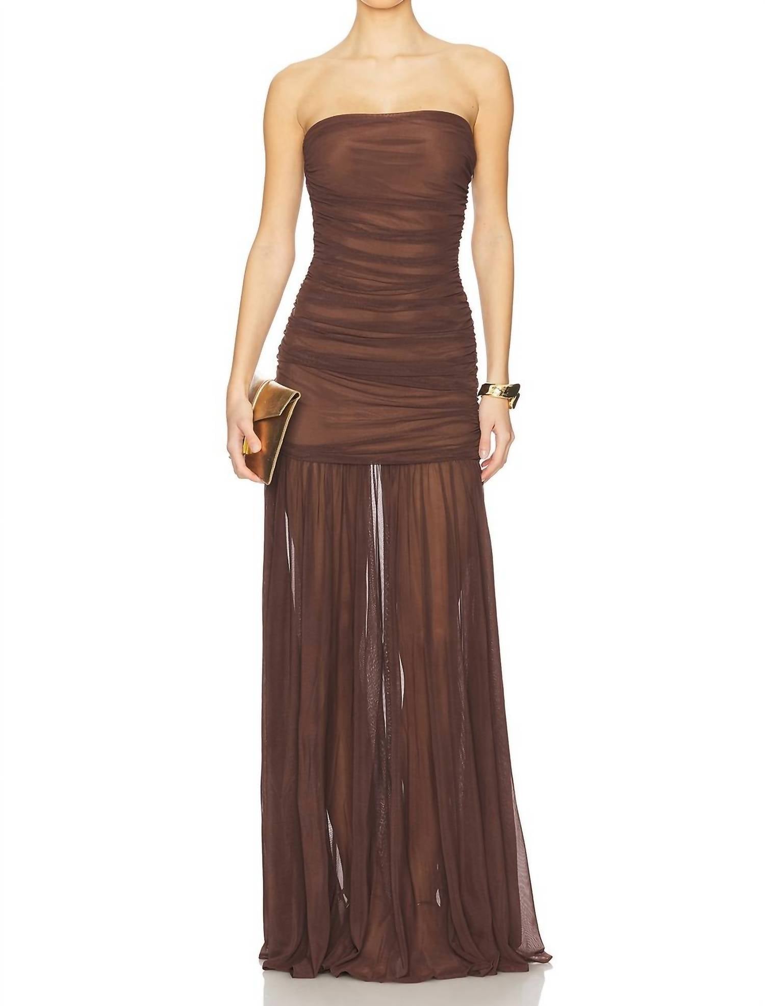 RETROFETE Adele Dress in dark chocolate - women's dress