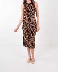 Emily McCarthy Simone Sweater Dress in tiger - women's dress